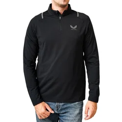 Castore majica 1/4 zip sa kontrastnim panelima za muškarce, crna