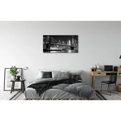 tulup.si Slika na platnu Večina nebotičnikov noč reka 100x50 cm