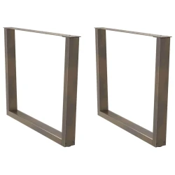 Noge za blagovaonski stol V-oblik 2 kom Prirodni čelik 100 x (72-73,3) cm Čelik
