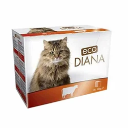 NORMAN&DISE Vlažna hrana za mačke Eco Diana, Komadići piletine, 100g, 12 komada