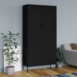 Ormar crni 90 x 50 x 180 cm čelični