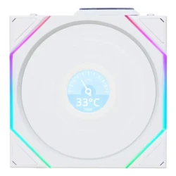LIAN LI ventilator UNI FAN TL Wireless LCD, 120mm, ARGB, bela