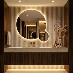 Stensko ogledalo LED R-9045 90cm + 45cm