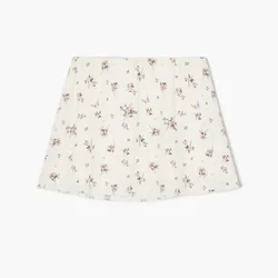 Cropp - Mini suknja s cvetnim dezenom - Krem
