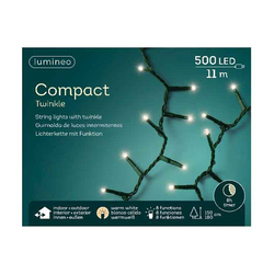 LUMINEO Lampice za jelku sa 500 LED dioda toplo belih compact twinkle 1100cm