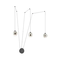 Redo 01-3485 -LED prigušiva zidna lampa KHADI 3xLED/5,5W/230V crna/dimovana