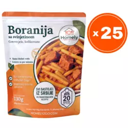 Homely Žuta boranija sa svinjetinom 130g, 25 komada