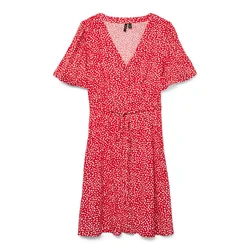 VERO MODA Dolga srajca VMAlba rdeča/bela