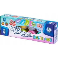 ASTRA Tempera barve 12x20ml pastelne (kovinske)