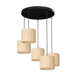 Luster na sajli RATTAN 5xE27/60W/230V ratan