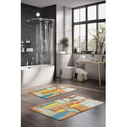 Lessentiel Maison Set prostirki za kupatilo CT-5250, 2 Komada, Šarena