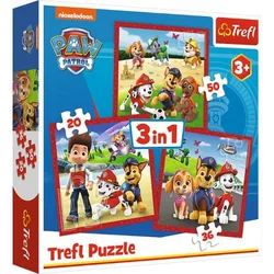 Trefl Set slagalica Happy Dogs Paw Patrol, 3 komada, 106 delova