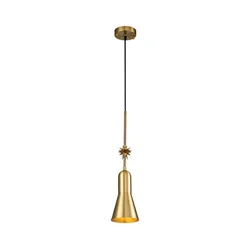 Elstead ETOILE-P-S-AB - Luster na sajli ETOILE, 1xE27/60W/230V, prečnik 13,3 cm, zlatan