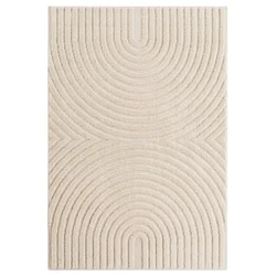 Novel RAVNO TKANA PREPROGA ART 140/200 cm tkano krem barve