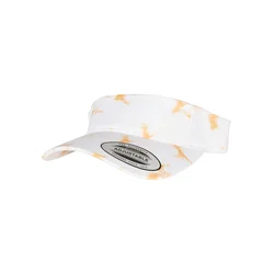 Batik Curved Visor Cap Orange/White