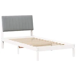 Vidaxl Konstrukcija postelje Bela 100 x 200 cm Masivno borovo les