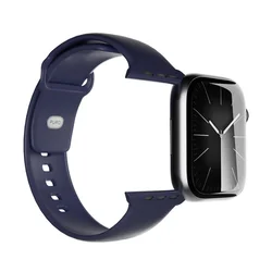 Puro Silikonski pašček za Apple Watch 44/45/46/49mm Icon - temno moder