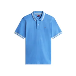 Tommy Jeans Majica modra/nebeško modra/bela