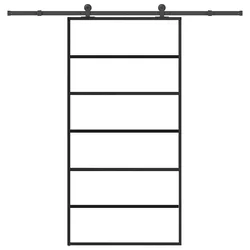 Klizna vrata s okovom 102x205 cm ESG staklo i aluminij