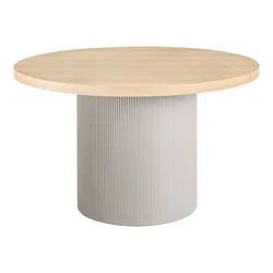 Miza Brea 211 Lahki hrast, Svetlo siva, 75cm, MDF plošča, Les