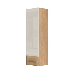 JELA VISEĆA KOMODA VK35-1K/GL - kolekcija Gala - Pacifik orah/Bež Lak - 35x115x30 cm