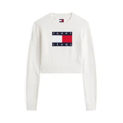 Tommy Jeans Pulover marine/rdeča/bela