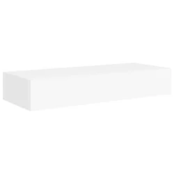 Zidna polica s ladicom bijela 60 x 23,5 x 10 cm MDF