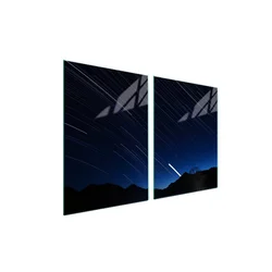 shumee Steklena zaščitna plošča za štedilnik 2x45x52 Night