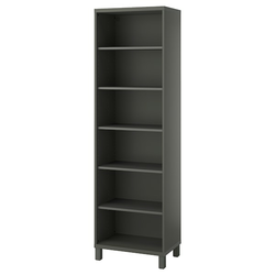 BESTA Element, tamnosiva, 60x40x202 cm