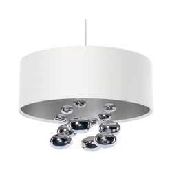 Luster na sajli BUBBLE 1xE27/60W/230V prečnik 40 cm bela
