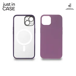 JUST IN CASE 2u1 transparentna/ljubičasta - Zaštitna maska za iPhone 14