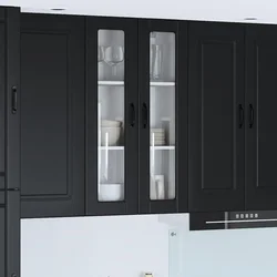 vidaXL Stenska kuhinjska omarica Črna 60 x 31 x 100 cm Konstruiran les