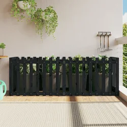 Povišena vrtna gredica crna 200x50x70 cm masivna borovina