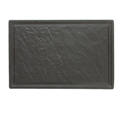 Pravougaoni tanjir Vulcania 42x28cm crni