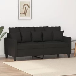 Vidaxl Dvosed črn 140 cm blago