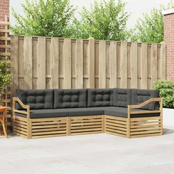 Set vanjskih sofa 4 pcs Bijela i antracit 245,5 x 166,5 x 73 cm