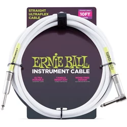 Ernie Ball 6049 10 Straight/Angle Instrument Cable White