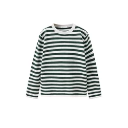 MANGO KIDS Pulover WALLY temno zelena / bela