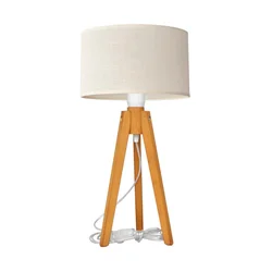 Stona lampa ALBA 1xE27/15W/230V krem/hrast