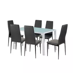 Liana 6+1 jedilni set črna