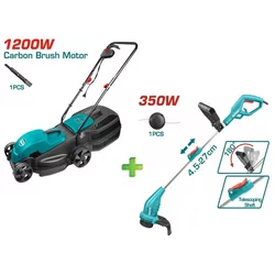 TOTAL Električna kosačica 1200W + Električni teleskopski trimer 350W