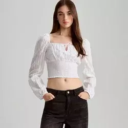 Bluza sa puf rukavima