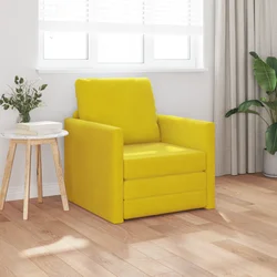 Krevet na razvlačenje Tamno žuta 74 x 77 x 81 cm Baršun