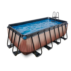 Montažni bazen EXIT Wood sa pješćanim filterom 400x200x122 cm