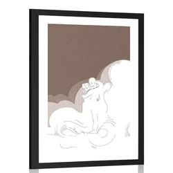 Plakat s paspartujem noč polna ljubezni - 40x60 no frame