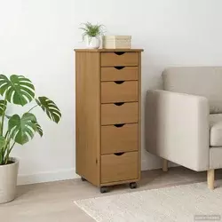Mobilni ormar Medeno smeđa 34 x 39 x 93,5 cm Čvrsto borovo drvo