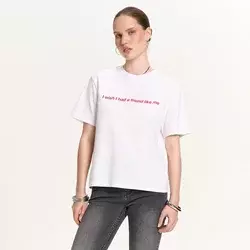 Cropp - Bela majica s printom - white