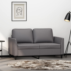 vidaXL Dvosed siva 120 cm umetno usnje