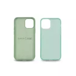 JUST IN CASE Set dve maske za telefon iPhone 12 Extra case MIX PLUS zelena i tirkizna