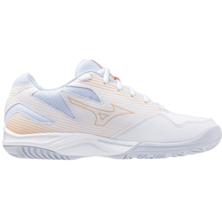 Ženske tenisice za badminton/skvoš Mizuno Cyclone Speed 4 - white/peach parfait/halogen blue